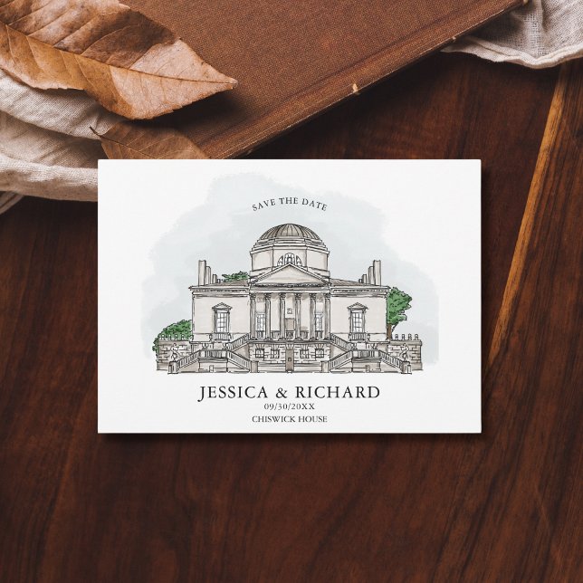 Convite Ilustração de Chateau de Local Desenhado à Mão Ele (Criador carregado)