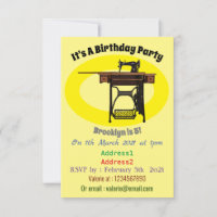 Ilustração de desenho animado de máquina de costur