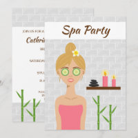 Ilustração de Garota Loira em Spa Dia de Spa Chá d