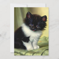 Ilustração de Gatinho Smoking Vintage