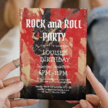 Ilustração de Guitarrista Festa de Rock And Roll