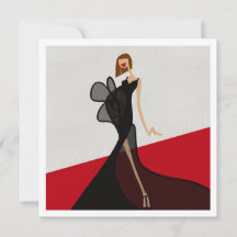 Ilustração de Moda da Lady on Red Carpet