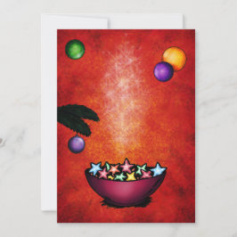 Convite ilustração de natal biscoitos em forma de estrela