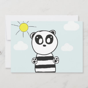 Convite Ilustração de Panda Fofo
