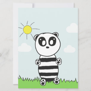 Convite Ilustração de Panda Fofo