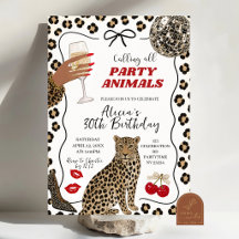 Ilustração Desenhada à Mão Animal de Festa Selvage