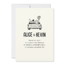 Ilustração Desenhada à Mão em Marfim Casamento Min