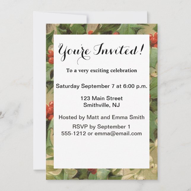 Convite Ilustração do Espírito do Natal Presente Scrooge (Frente)