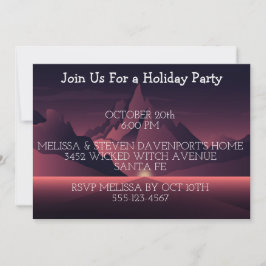 Convite Ilustração do pôr do sol da montanha