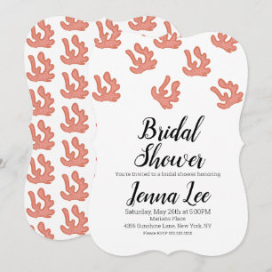 Convite Ilustração Moderna do Rabo de Coral