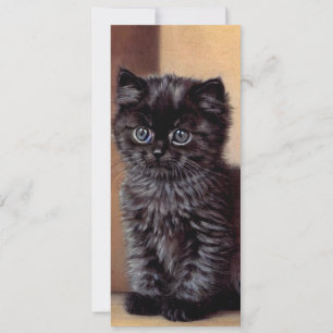 Convite Ilustração Vintage Halloween Black Kitten