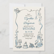 Ilustrações Desenhadas à Mão Rabiscos Casamento Ca