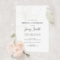 Convite ilustrado de almoço de noiva de arte de li