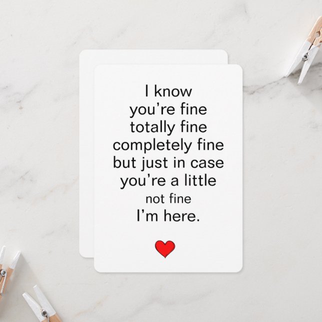 Convite I'm here thinking of you card (Frente/Verso In Situ)