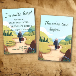 Convite I'm Outta Here Retirement Party Retro