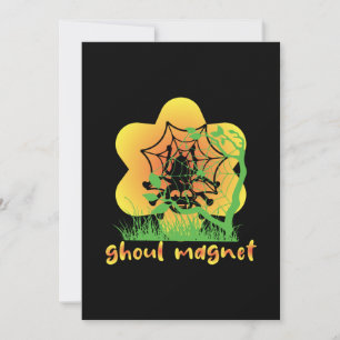 Convite Ímã de Halloween Ghoul de Aniversário