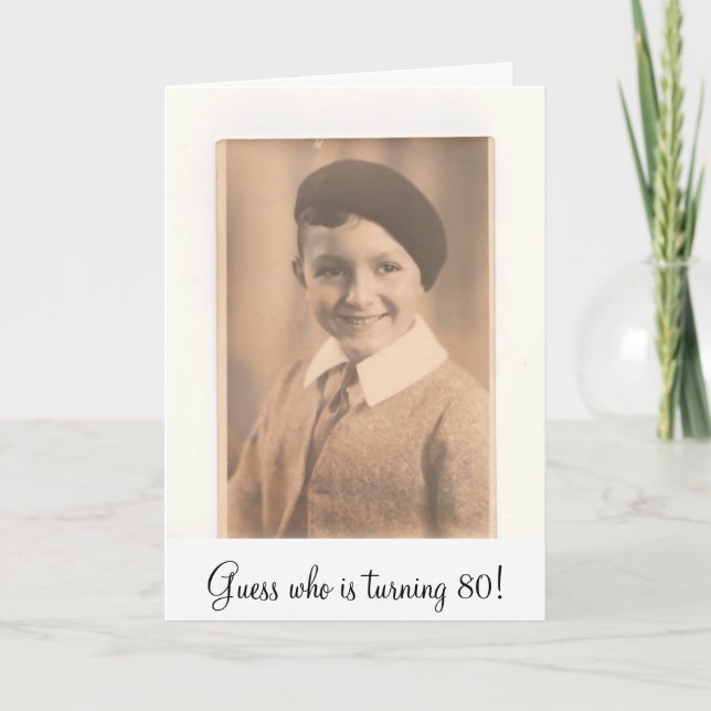 Convite image, Guess who is turning 80! (Frente)