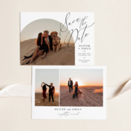 Convite Imagem de Arch Manuscrita Elegante Salvar a Data