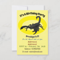 Imagem de desenho animado de escorpião preto