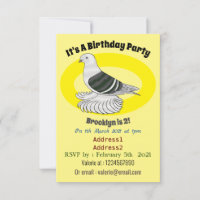 Imagem de desenho animado do pombo-escudo-saxão