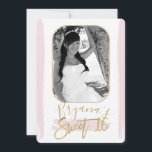 Convite Imagem de Foto Mínima Moderna Mínima, Rosa, Dourad<br><div class="desc">Personalizar para qualquer evento</div>