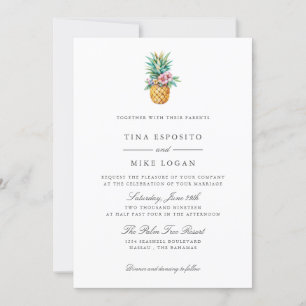 Convite Imagem de Fruta tropical do Elegante Watercolor PI
