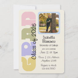 Convite Imagem de Graduado Pastel Graduação
