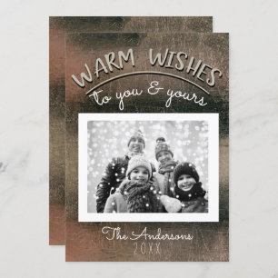 Convite Imagem de Natal Negra Mínima e Dourada do Elegante