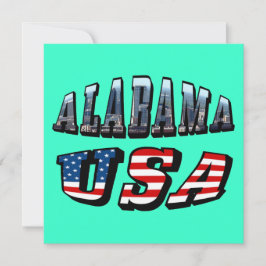 Convite Imagem do Alabama e bandeira dos EUA Font