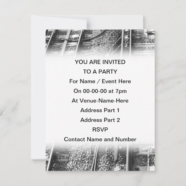 Convite Imagem Do Caminho De Ferro. (Frente)