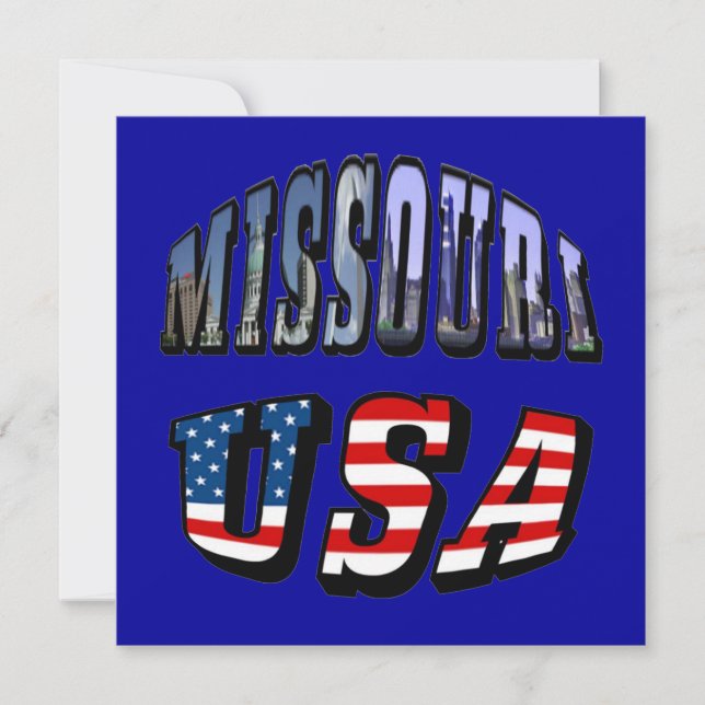Convite Imagem do Missouri e texto dos EUA (Frente)