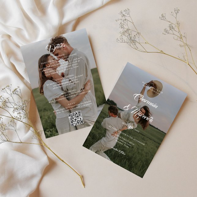 Convite Imagem do Sobreposição 2 Elegante com Casamento de (Criador carregado)