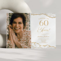 Imagem Dourada branca de Agate 60ª Festa de aniver