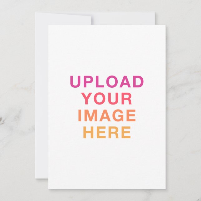 Convite Imagem em Branco do Seu Próprio Design (Frente)