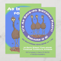 Imagem engraçada do desenho animado emu australian