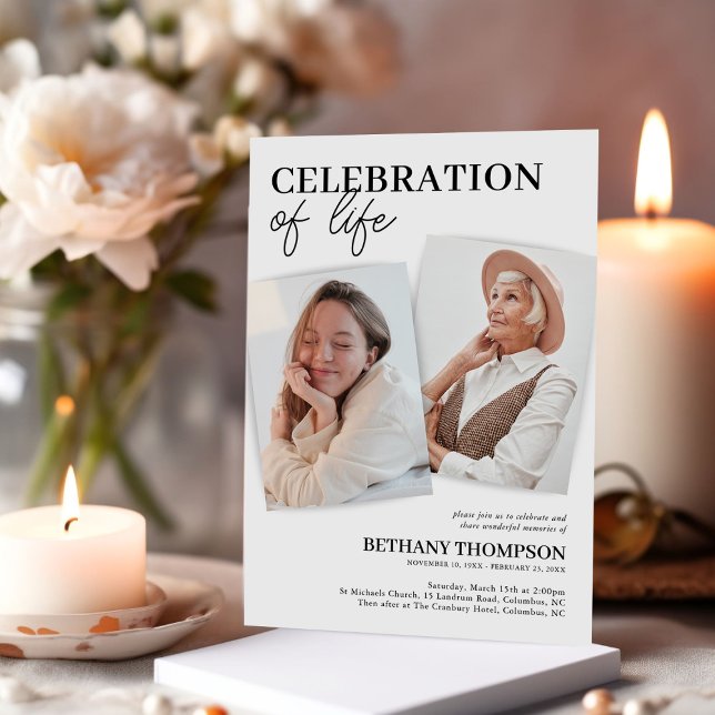 Convite Imagem Memorial Funeral Elegante (Criador carregado)