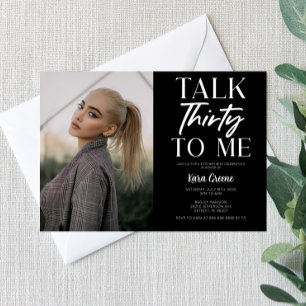 Convite Imagem Negra Fale 30 Para Mim aniversário de 30 an