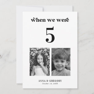 Convite Imagens de Infância Retroativas 5x7 Número da Tabe