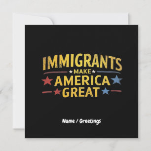 Convite Imigrantes fazem Excelente da América celebrar igu