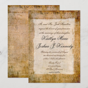 Convite Impergaminho surpreendente da independência da De