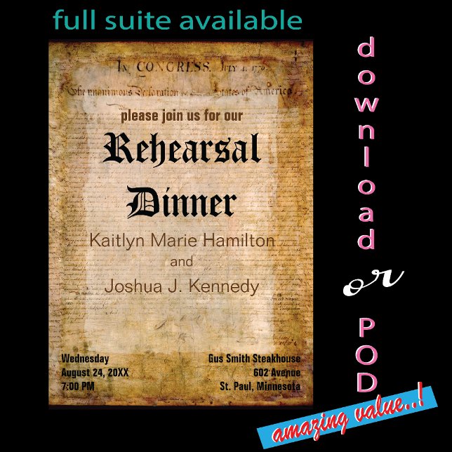 Convite Impergaminho surpreendente da independência da Dec (Criador carregado)