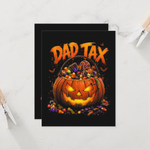 Convite Imposto de Pai Engraçado de Halloween Abóbora