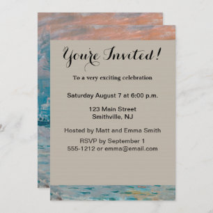 Convite Impressão Clausto sunrise impressionista