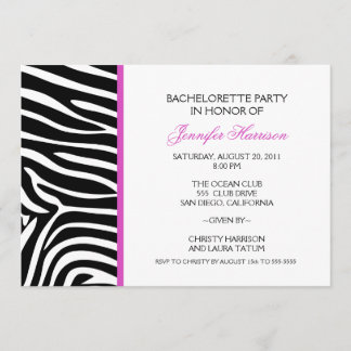 Convite Impressão da zebra