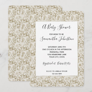 Convite Impressão de leopardo creme
