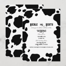 Impressão de manchas de vaca mugindo Casamento cou