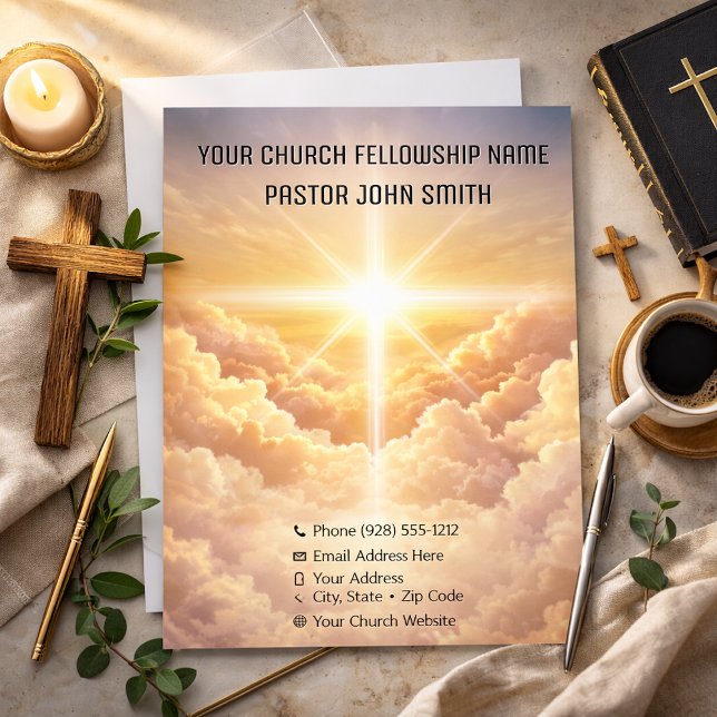 Convite Impressão Digital da Igreja Nuvem Celestial (Criador carregado)