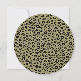 Convite Impressão Dourada de Leopardo Negro Doce Dezesseis