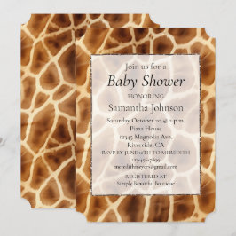 Convite Impressão em animais Brown Giraffe