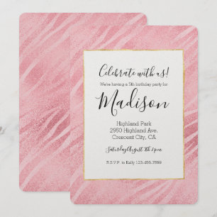 Convite Impressão em Zebra Rosa